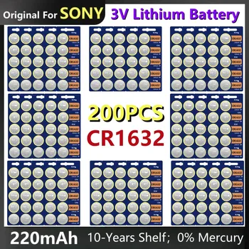 200шт CR1632 Coin cellls DL1632 Литиева батерия 3V DL1632 BR1632 Часовници с дистанционно управление, Калкулатор Играчка Медицински батерии