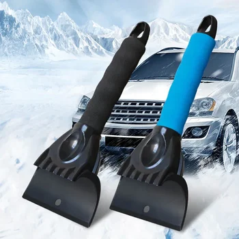Лопата за отстраняване на снега от колата, Стъргалка за лед с порести дръжка, Инструменти за почистване на предното стъкло на превозното средство, Почистване от вода, Зимните аксесоари за автомобили