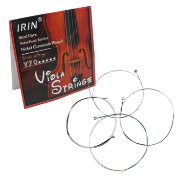 Пълен Комплект Струни за виола със Стоманена Никелированным Шариковым Края на Хром Никел