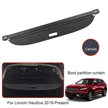 Шторка задния багажник на кола, Брезентовая задната част на рафт, Прегради, Подслон За съхранение на Вътрешните авто аксесоари, за Lincoln Nautilus 2019-2025