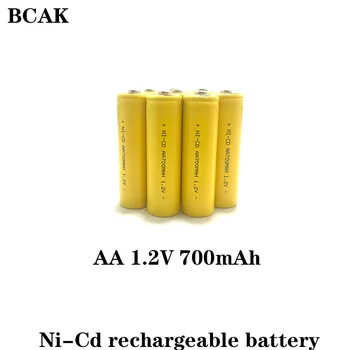 BCAK 10ШТ никел-кадмиевая акумулаторна батерия с капацитет 1,2 На 700 mah за електрически играчки-будилник, фенерче, самобръсначки.