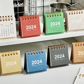 Мини настолен календар в 2024 година Тенис на минималистичен календар за Планиране на графици Офис творчески календар, Ежедневна настолен календар в стил Ins
