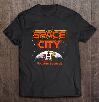 Хюстън Бейзбол Астрос Космически Град Тениска За Мъже, Мъжки Дрехи Графични Тениски Мъжки Тениски Оверсайз Мъжка Тениска Облекло