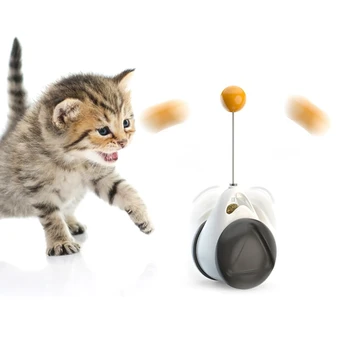 Играчка-неваляшка за котки Забавна Пластмасова Автоматична играчка от коча билка, Интерактивна играчка за котки, редовно въртящи се играчки за котки, Коте