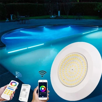 RGB LED Светлина За басейна нощна светлина Smart APP Открит / Закрит Подводен Светлинен Фонтан Инфинити Светлина Piscina Luz светлината на Прожекторите