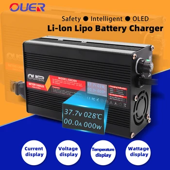 Зарядно устройство за литиево-йонна батерия 29,4 В 8А струва 7 долара за бързо зарядно устройство за электровелосипеда с OLED-дисплей 25,9 на 7 секунди
