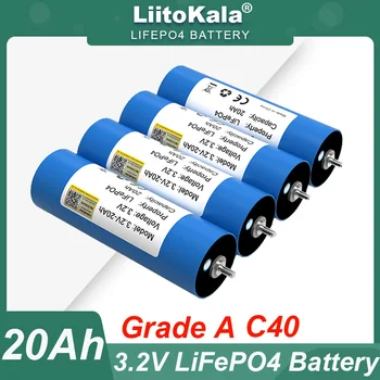 LiitoKala 3.2 В 20Ah Батерия LiFePO4 фосфатный елемент за 4S 12 В 24 В Мотоциклет Автомобилен мотор батерия Модификация Инвертор, Клас A