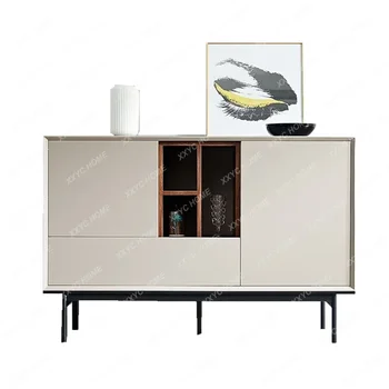 Скандинавски буфетный шкаф Модерен чай шкафче с боя за пиано Шкафче за бюфет Входната шкафче