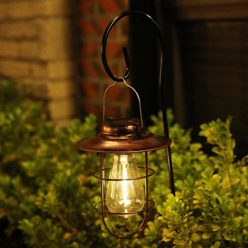 Ретро Слънчева светлина за украса на градината, открит Водоустойчива лампа, реколта слънчева лампа, Вольфрамовая лампи, декорация за двор
