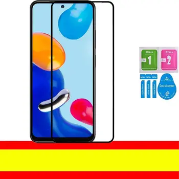 Съвместима Защитно Фолио За Екрана Xiaomi Redmi Note 11S 5G Закалено Стъкло Твърдост Стъкло 9D Черно Край Прозрачна Защита От Удари И Надраскване Пълен Комплект За удобно Използване Доставка От Испания Gmobils