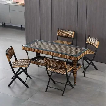 Ергономична Сгъваема трапезни столове Скандинавските Дървени трапезни столове за градинска кухня, Луксозно обзавеждане за ресторант Sillas Comedor BL50CY