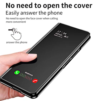 Огледално Прозрачни Флип-Магнитен Калъф За Телефон Samsung Galaxy Z Fold 5 4 3 2 5G Fold3 2 От Изкуствена Кожа във Формата На Миди С Пълна Защита на