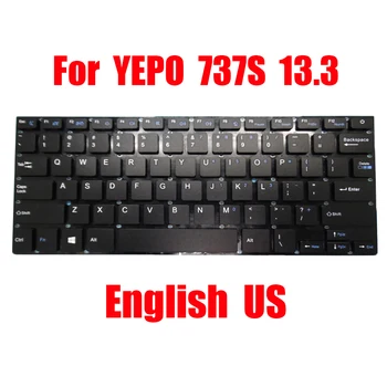 Клавиатура за лаптоп YEPO 737S 13.3 Английска-АМЕРИКАНСКА, черна без рамка Нова