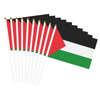 Градински флаг Флаг на Палестина Малко 14 *21 см Украса на градината на Палестинския национален флаг на Палестинския флаг полиестер