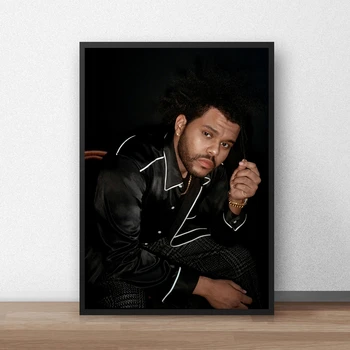 The Weeknd Плакат на Певицата Поп-музика Music Star Плакат Платно Художествена Печат Декорация на Дома, Стенни Живопис (Без Рамка)