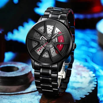 Модерен мъжки кварцов часовник Racing Contour от неръждаема стомана, водоустойчив автоматично ръчни часовници, студентски спортни персонализирани ръчен часовник
