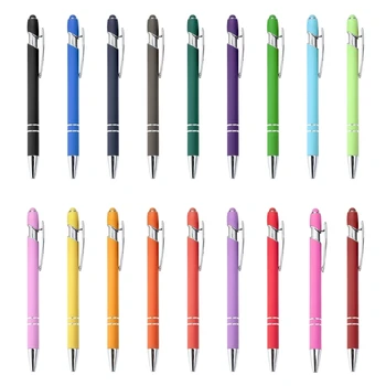 6ШТ Прибиращ химикалка писалка 2-в-1 с върха на писеца Бизнес химикалка за подпис Издръжлив, быстросохнущий, гладко писане