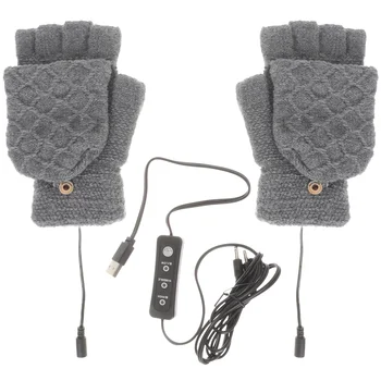 Ръкавици с USB нагряване за ски, топлите Умни Топлинни Преносими ръкавици с топъл, Ветроупорен кадифе зимни ръкавици