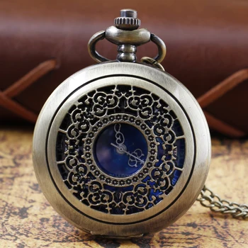 Антикварни кварцови часовници джобни в стил steampunk с романтична циферблат във формата на звезда, джобни часовници с верига-брелоком
