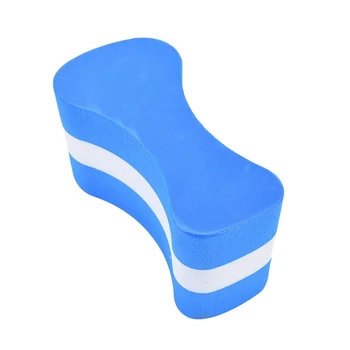 Пенопластовый шамандура Eva за краката, дъска за практикуване на плуване в басейна за деца и възрастни-синьо + бяло