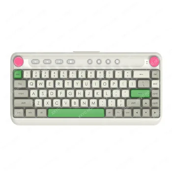 Механична клавиатура Bluetooth, двухрежимная механична клавиатура за ретро игри с 68 бутони