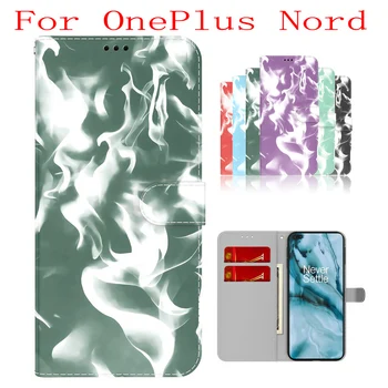 Калъф Sunjolly за OnePlus Nord, поставка за чантата си, флип-надолу капак за телефон от изкуствена кожа калъф за OnePlus Nord, калъф OnePlus Nord