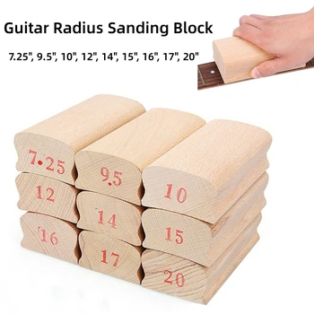 Радиусный опесъчаване блок за дървена китара Подравняване на ладов Тампон за fretboard Средства за ремонт на Luthier Аксесоари за китара музикални инструменти