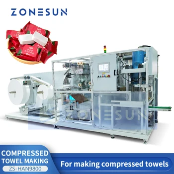 Автоматично Компресирани Кърпички ZONESUN За Производство на Кърпи ZS-HAN9800 Compression Mini Towel, почистващи Кърпички за Монети за пътуване