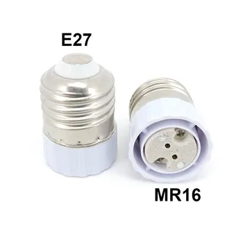 1/5шт E27 към MR16 E27, Лампа на Притежателя на основание лампи Преобразувател на мощност на притежателя лампи Led Адаптер Светлина Резбово Гнездо E27 към GU5.3 G4 r1