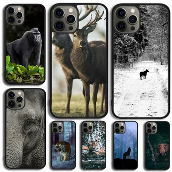 Калъф за мобилен телефон с диви горски животни за iPhone 15 14 SE 2020 XR XS 11 12 13 Mini Pro MAX 6 7 8 Plus на Корпуса
