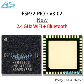 Нов ESP32-PICO-V3-02 ESP32 LGA-48 Wi-Fi + Bluetooth 8 MB 32-битов двуядрен чип за IC MCU