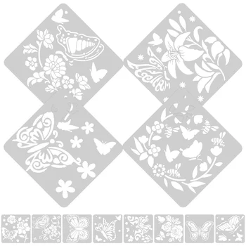 Шаблони за рисуване пеперуди на Шаблон за бродерия Големи Листове за colorization Албум за релеф