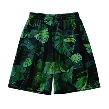 Бамбукови плажни шорти с охлюв облегалка, мъжки и дамски дрехи, ежедневни панталони с 3D дигитален печат, модни панталони за двойки