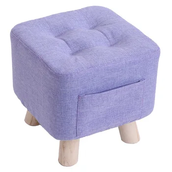 Текстилен малка табуретка, домашен модерен и креативен диванный столче, малка пейка за възрастни в хола, ниско столче, скамеечка за крака от масивно дърво, s