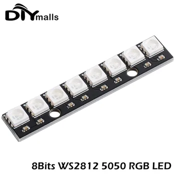 Led Лента 8Bits Channel WS2812 5050 RGB 8 LED Light Вградена Пълноцветен Такса за Разработка със Задвижване Strip Driver Board за 