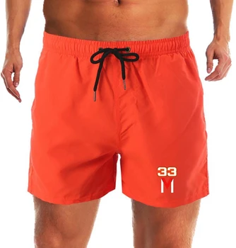 Шорти за къпане Maxs Cool M33 Мъжки Дамски плажни панталони на Окото дишащи бързо съхнещи Свободни шорти за фитнес M 33 F1