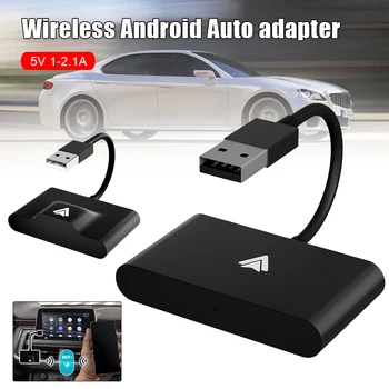 Нова актуализация на безжичен автоматично адаптер Android 5 Ghz WiFi Android Auto Dongle за преобразуване, фабрично кабелна Android Auto безжична