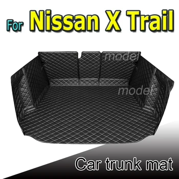 Задни Подложка За Багажника Кожени Постелки За Багажник На Кола, Части За Полагане На Плочки, Анти-Мръсен Предпазна Тава За Nissan X Trail T32 2014-2020 Аксесоари