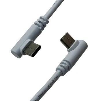 22AWG 90-Градусов Завой Кабели Type-c За зареждане на устройства Type C-Type C от мъжете на мъжа USB Type-C 0,2 м