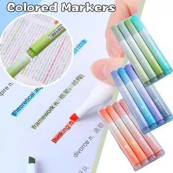 1 Комплект Наклон Хайлайтера Студентски Канцеларски материали Цветни Маркери Офис Консумативи, Ученически Пособия За Писане Линия за Рисуване Dr O4U2