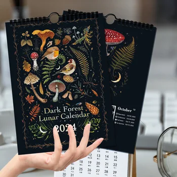 Стенен календар Black Forest в 2024 година, Офис бележка, Ретро Творчески календар