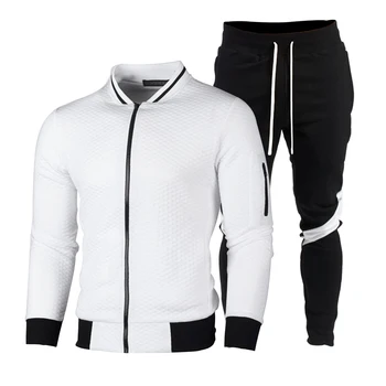 Пролетта и есента мъжки комплекти hoody яке с цип за отдих спортни облекла за бягане на едро брендовое количество за поръчка с отстъпка