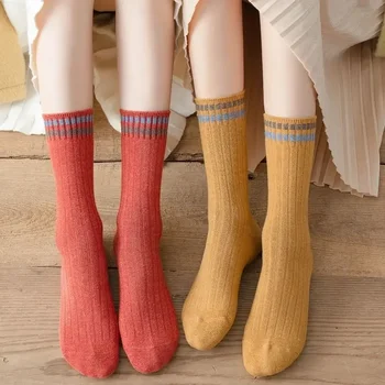 Нови чорапи за жените, Япония, Южна Корея, Чорапи със Средна дължина, Чорапи с дълги пръсти, Дамски дълги чорапи в стил Колеж с Висок Чучур
