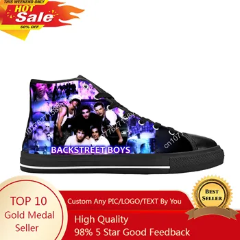 Backstreet Boys, поп-рок група, певец, Забавна Ежедневна тъканта, обувки С висок берцем, Удобни Дишащи Мъжки И дамски маратонки с 3D-принтом.