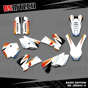 Комплекти СТИКЕРИ DSMTECH GRAPHICS & BACKGROUND DECAL за KTM SX 85 SX85-105 2003-2012 С Името на Фон Мотоциклет По Поръчка