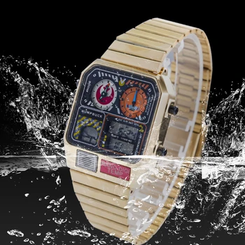 Класически дизайн HUMPBUCK Часовник с хронограф от неръждаема Стомана Функция за Показване на Деня от седмицата Стил на най-Продаваните Класически Гаранция за качество
