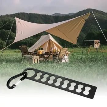 Срок за колчета за палатки Удобна антикорозионна удебелена метална сонда за колчета за палатка, държач за съхранение на маршируване аксесоари