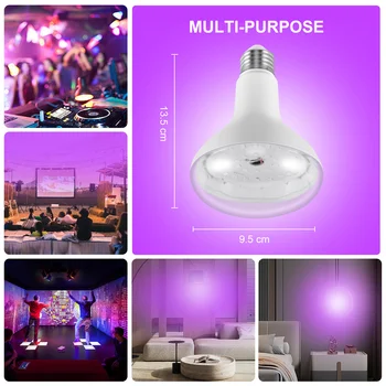 E26 15 W Ултравиолетова UV-лампа, черна светлина, луминесцентна лампа за откриване на 220 v/110 В Декорация за дома DJ партита