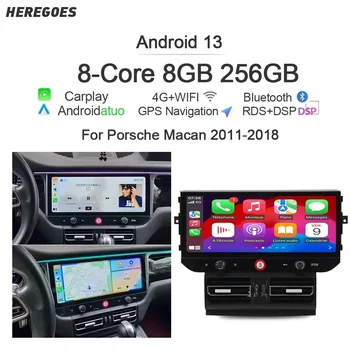 CarPlay 8G + 256G Auto Android 13 Авто Радио Плейър GPS Навигация Авторадио Wifi Bluetooth За Porsche Macan 2011-2016 2017 2018
