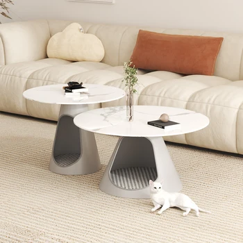Дизайн, модерна масичка за кафе за съхранение в хола, уникален домашен приставной масичка, естетичен луксозна маса за декорации на мебели в хола